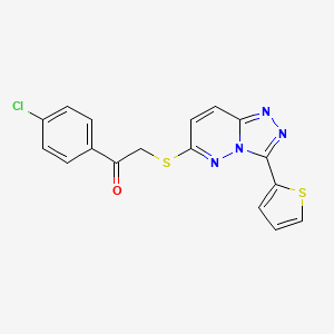 1-(4-Chlorophenyl)-2-[(3-thiophen-2-yl-[1,2,4]triazolo[4,3-b]pyridazin-6-yl)sulfanyl]ethanone