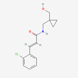 (E)-3-(2-chlorophenyl)-N-((1-(hydroxymethyl)cyclopropyl)methyl)acrylamide