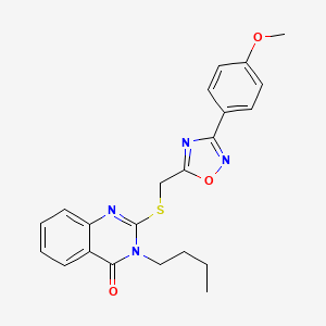 3-butyl-2-(((3-(4-methoxyphenyl)-1,2,4-oxadiazol-5-yl)methyl)thio)quinazolin-4(3H)-one