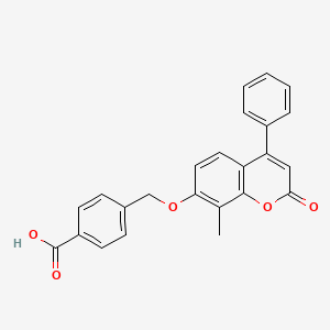 4-{[(8-methyl-2-oxo-4-phenyl-2H-chromen-7-yl)oxy]methyl}benzoic acid
