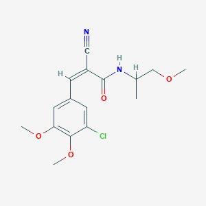 (Z)-3-(3-Chloro-4,5-dimethoxyphenyl)-2-cyano-N-(1-methoxypropan-2-yl)prop-2-enamide