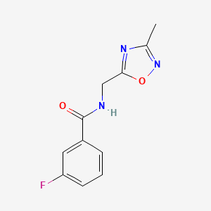 3-fluoro-N-((3-methyl-1,2,4-oxadiazol-5-yl)methyl)benzamide