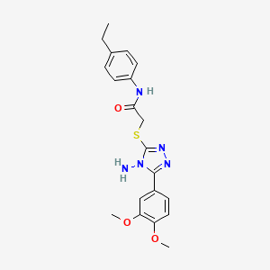 2-{[4-amino-5-(3,4-dimethoxyphenyl)-4H-1,2,4-triazol-3-yl]sulfanyl}-N-(4-ethylphenyl)acetamide