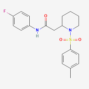 N-(4-fluorophenyl)-2-(1-tosylpiperidin-2-yl)acetamide