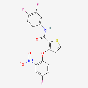 N-(3,4-difluorophenyl)-3-(4-fluoro-2-nitrophenoxy)thiophene-2-carboxamide