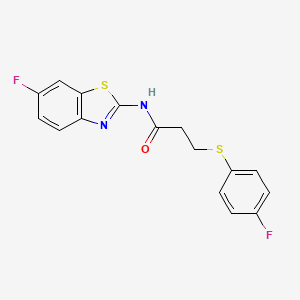 N-(6-fluorobenzo[d]thiazol-2-yl)-3-((4-fluorophenyl)thio)propanamide