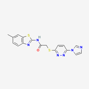 2-((6-(1H-imidazol-1-yl)pyridazin-3-yl)thio)-N-(6-methylbenzo[d]thiazol-2-yl)acetamide
