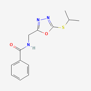 N-((5-(isopropylthio)-1,3,4-oxadiazol-2-yl)methyl)benzamide