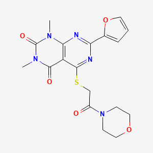 7-(furan-2-yl)-1,3-dimethyl-5-((2-morpholino-2-oxoethyl)thio)pyrimido[4,5-d]pyrimidine-2,4(1H,3H)-dione