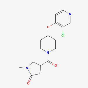 4-(4-((3-Chloropyridin-4-yl)oxy)piperidine-1-carbonyl)-1-methylpyrrolidin-2-one