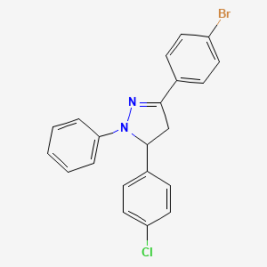 3-(4-bromophenyl)-5-(4-chlorophenyl)-1-phenyl-4,5-dihydro-1H-pyrazole