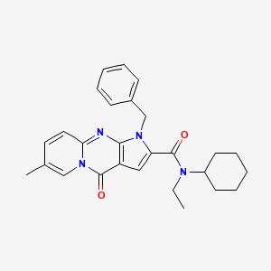 1-benzyl-N-cyclohexyl-N-ethyl-7-methyl-4-oxo-1,4-dihydropyrido[1,2-a]pyrrolo[2,3-d]pyrimidine-2-carboxamide