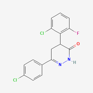 molecular formula C16H11Cl2FN2O B2451508 4-(2-氯-6-氟苯基)-6-(4-氯苯基)-4,5-二氢-3(2H)-吡啶酮 CAS No. 344282-61-7