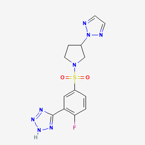 5-(5-((3-(2H-1,2,3-triazol-2-yl)pyrrolidin-1-yl)sulfonyl)-2-fluorophenyl)-1H-tetrazole