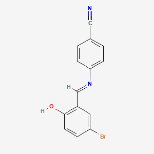 molecular formula C14H9BrN2O B2451513 4-{[(1E)-(5-溴-2-羟基苯基)甲亚胺]基}苯甲腈 CAS No. 316130-02-6