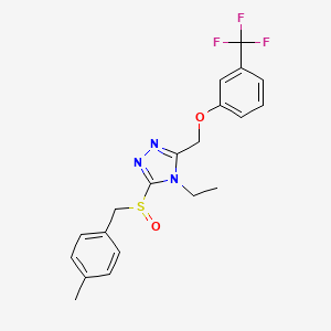 4-Ethyl-3-[(4-methylphenyl)methylsulfinyl]-5-[[3-(trifluoromethyl)phenoxy]methyl]-1,2,4-triazole