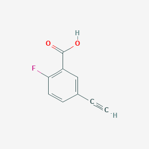 molecular formula C9H5FO2 B2451516 5-Ethynyl 2-fluoro-benzoic acid CAS No. 1849285-25-1