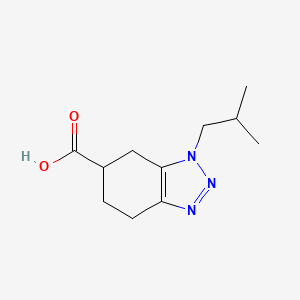 1-(2-methylpropyl)-4,5,6,7-tetrahydro-1H-1,2,3-benzotriazole-6-carboxylic acid
