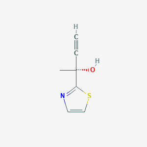molecular formula C7H7NOS B2451518 (r)-2-(Thiazol-2-yl)but-3-yn-2-ol 