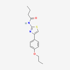 molecular formula C16H20N2O2S B2451520 N-[4-(4-propoxyphenyl)-1,3-thiazol-2-yl]butanamide CAS No. 691860-68-1