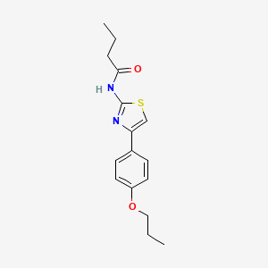 molecular formula C16H20N2O2S B2451520 N-[4-(4-丙氧基苯基)-1,3-噻嗪-2-基]丁酰胺 CAS No. 691860-68-1