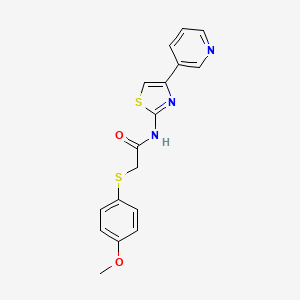 B2451526 2-((4-methoxyphenyl)thio)-N-(4-(pyridin-3-yl)thiazol-2-yl)acetamide CAS No. 941901-34-4
