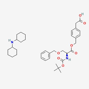 molecular formula C36H52N2O7 B2451539 DicyClohexylamine (S)-2-(4-(((3-(benzyloxy)-2-((tert-butoxycarbonyl)amino)propanoyl)oxy)methyl)phenyl)acetate CAS No. 1221293-89-5