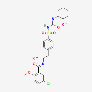 molecular formula C23H26ClK2N3O5S B2451558 Glibenclamide potassium salt CAS No. 23047-14-5