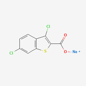 molecular formula C9H3Cl2NaO2S B2451584 Sodium 3,6-dichloro-1-benzothiophene-2-carboxylate CAS No. 2411257-14-0