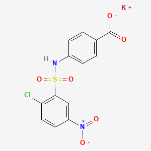 molecular formula C13H8ClKN2O6S B2451593 Potassium 4-(2-chloro-5-nitrobenzenesulfonamido)benzoate CAS No. 1007190-14-8