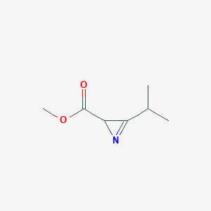 molecular formula C7H11NO2 B2451596 methyl3-(propan-2-yl)-2H-azirine-2-carboxylate CAS No. 2287286-87-5