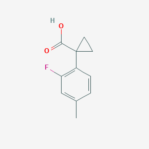 molecular formula C11H11FO2 B2451645 1-(2-Fluoro-4-methylphenyl)cyclopropane-1-carboxylic acid CAS No. 1314723-27-7