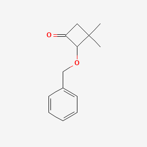 molecular formula C13H16O2 B2451673 2-(benzyloxy)-3,3-dimethylcyclobutan-1-one CAS No. 2248327-30-0
