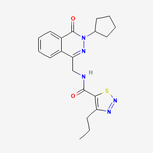 molecular formula C20H23N5O2S B2451678 N-((3-cyclopentyl-4-oxo-3,4-dihydrophthalazin-1-yl)methyl)-4-propyl-1,2,3-thiadiazole-5-carboxamide CAS No. 1421491-08-8