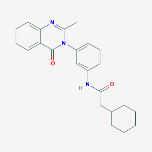 molecular formula C23H25N3O2 B2451742 2-cyclohexyl-N-[3-(2-methyl-4-oxo-3,4-dihydroquinazolin-3-yl)phenyl]acetamide CAS No. 898420-33-2
