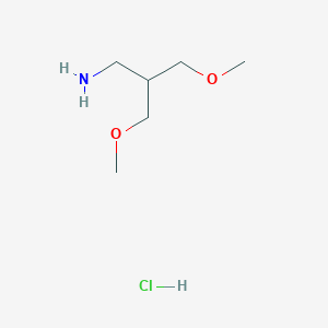 molecular formula C6H16ClNO2 B2451759 3-Methoxy-2-(methoxymethyl)propan-1-amine;hydrochloride CAS No. 2418669-64-2