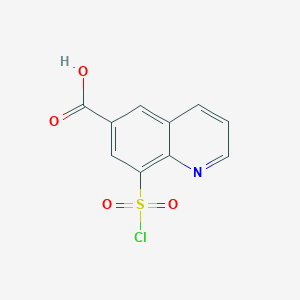 molecular formula C10H6ClNO4S B2451808 8-(Chlorosulfonyl)quinoline-6-carboxylic acid CAS No. 1305711-33-4
