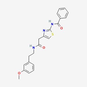 molecular formula C21H21N3O3S B2451832 N-(4-(2-((3-methoxyphenethyl)amino)-2-oxoethyl)thiazol-2-yl)benzamide CAS No. 941898-71-1