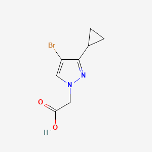 molecular formula C8H9BrN2O2 B2451846 2-(4-bromo-3-cyclopropyl-1H-pyrazol-1-yl)acetic acid CAS No. 1006333-38-5