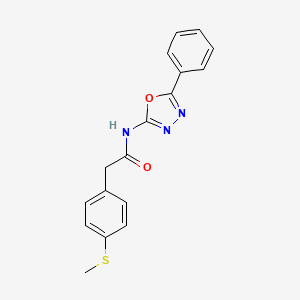 molecular formula C17H15N3O2S B2451857 2-(4-(methylthio)phenyl)-N-(5-phenyl-1,3,4-oxadiazol-2-yl)acetamide CAS No. 941883-19-8