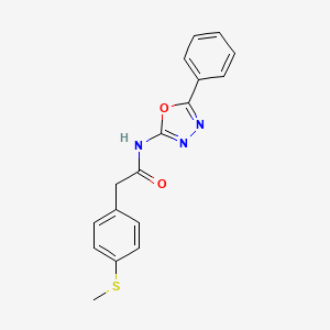 2-(4-(methylthio)phenyl)-N-(5-phenyl-1,3,4-oxadiazol-2-yl)acetamide