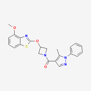 (3-((4-methoxybenzo[d]thiazol-2-yl)oxy)azetidin-1-yl)(5-methyl-1-phenyl-1H-pyrazol-4-yl)methanone