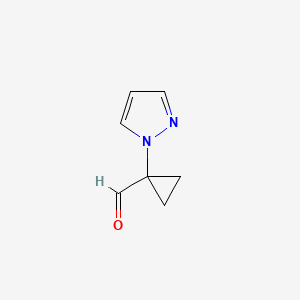 1-Pyrazol-1-ylcyclopropane-1-carbaldehyde