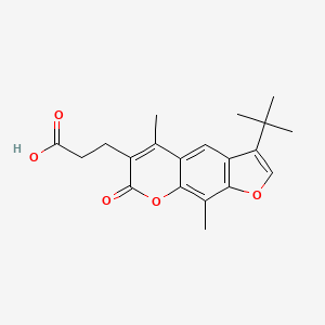 3-(3-tert-butyl-5,9-dimethyl-7-oxo-7H-furo[3,2-g]chromen-6-yl)propanoic acid