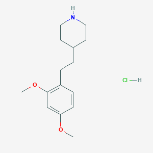 molecular formula C15H24ClNO2 B2451862 4-[2-(2,4-Dimethoxyphenyl)ethyl]piperidine;hydrochloride CAS No. 2445786-07-0