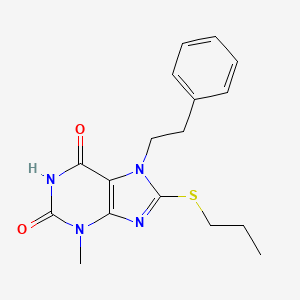 3-Methyl-7-phenethyl-8-propylsulfanyl-3,7-dihydro-purine-2,6-dione