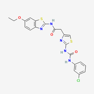 2-(2-(3-(3-chlorophenyl)ureido)thiazol-4-yl)-N-(6-ethoxybenzo[d]thiazol-2-yl)acetamide