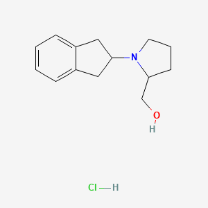 (1-(2,3-dihydro-1H-inden-2-yl)pyrrolidin-2-yl)methanol hydrochloride