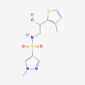 N-(2-hydroxy-2-(3-methylthiophen-2-yl)ethyl)-1-methyl-1H-pyrazole-4-sulfonamide