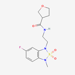 N-(2-(6-fluoro-3-methyl-2,2-dioxidobenzo[c][1,2,5]thiadiazol-1(3H)-yl)ethyl)tetrahydrofuran-3-carboxamide